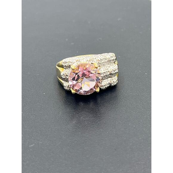 RT 925 Sterling Silver Vermeil Rose de France Amethyst Diamond
Ring Size 7.5 - Picture 11 of 11